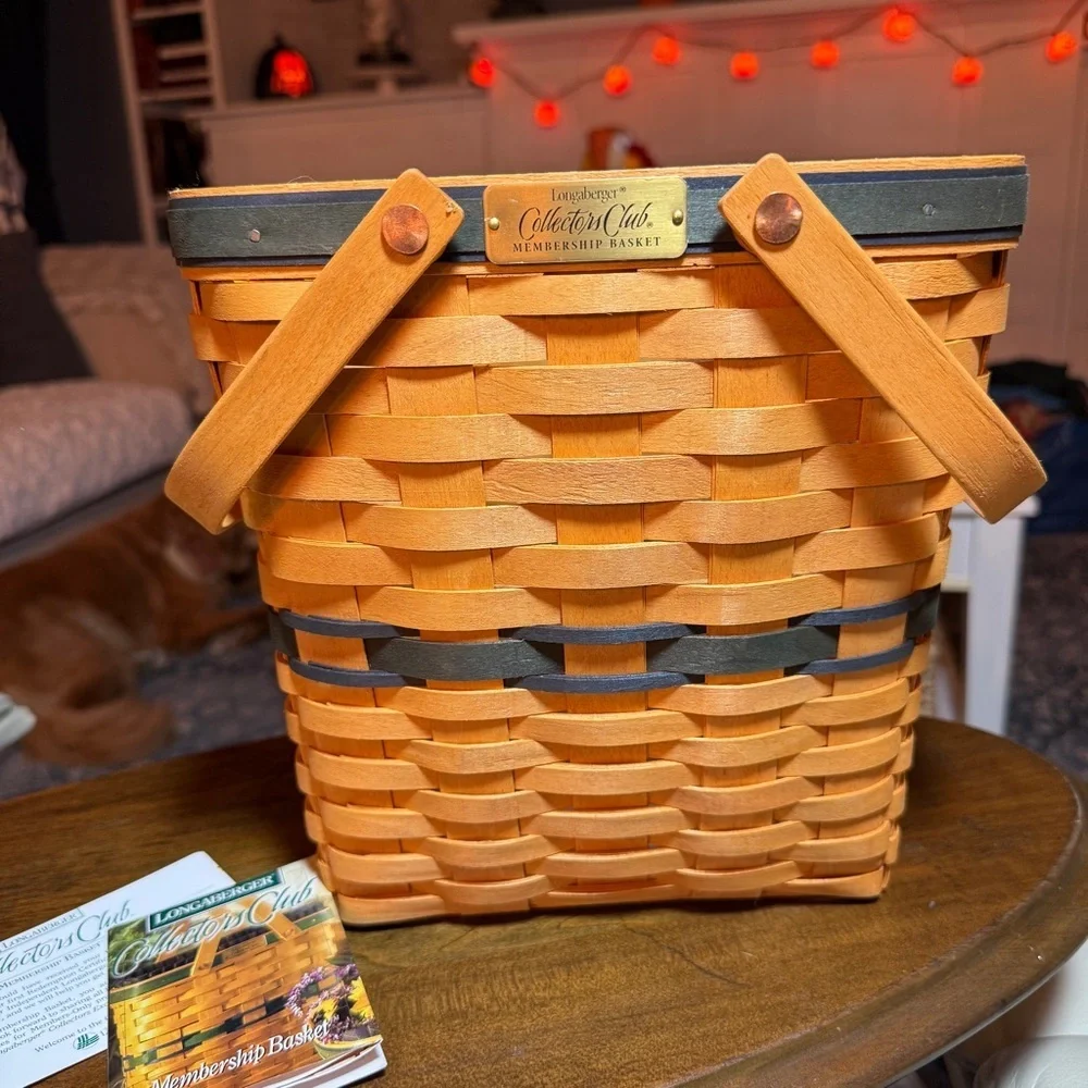 Longaberger 1996 - 1999 Collector’s Club Membership Basket Cottagecore Farmhouse